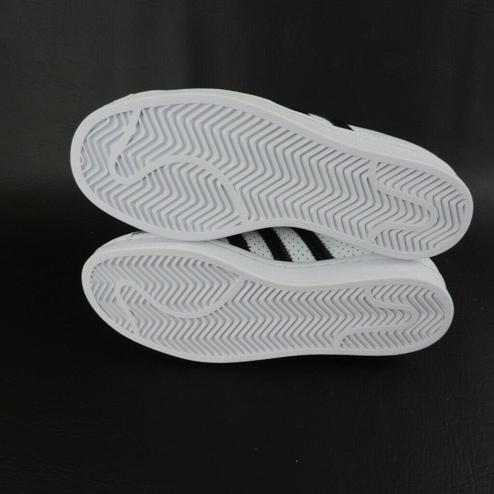 Adidas Superstar Boys Shoes White Black Originals Sneakers - Picture 9 of 11